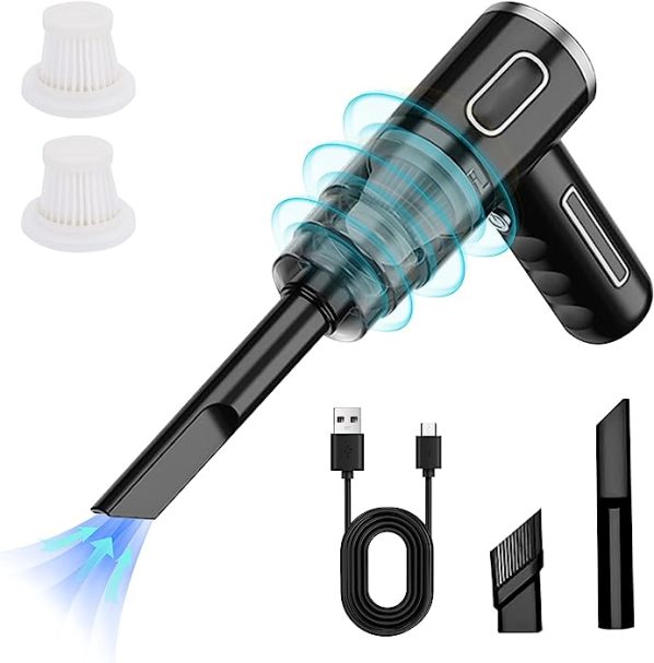 VICSONIC Aspiradoras de Mano sin Cable, 13000Pa/100W, 20 Minutos, 2 Modos Potencia, Aspirador de Coche Portátil con Estación de Carga Adecuado para Coche, Pelo de Mascotas (Negro)