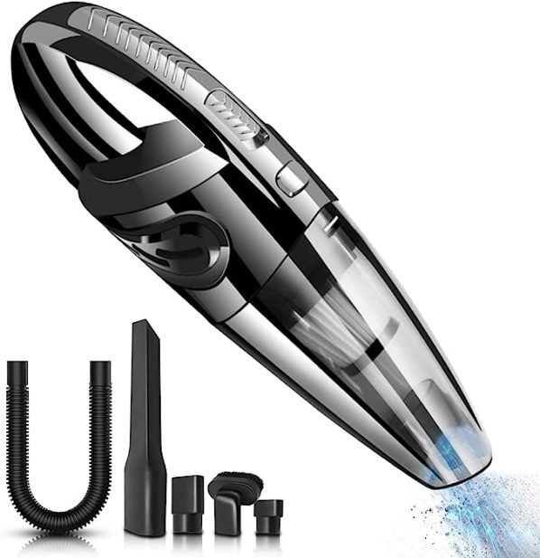 Fotgear Aspiradora de Mano para Coche Aspirador de Coche sin Cable 120W Potente 6000pa Succion Fuerte Aspiradores Portátil 3h Batería Recargable Rápida Seco y Húmedo para Coche Oficina Hogar Mascotas