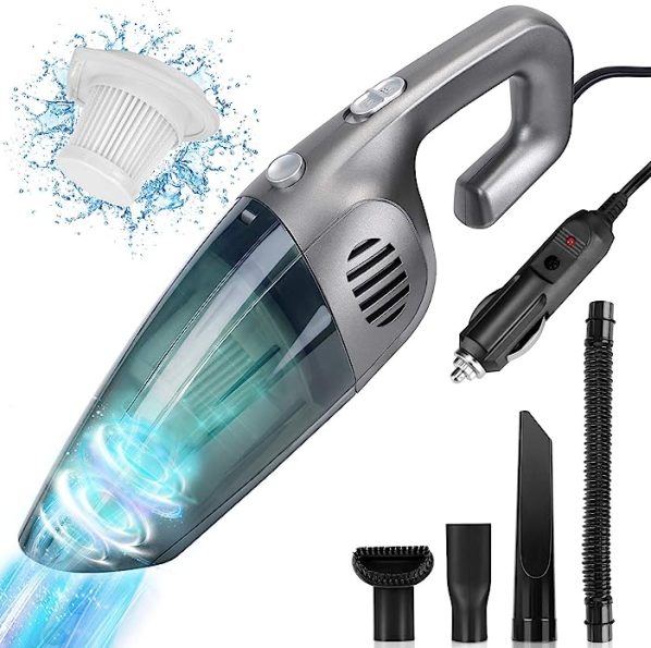 AIQIANXIN Aspiradora de Mano 7000PA Aspiradora de Coche HEPA Filtro Lavable Ideal para Limpiar del Interior del Coche Aspiradoras