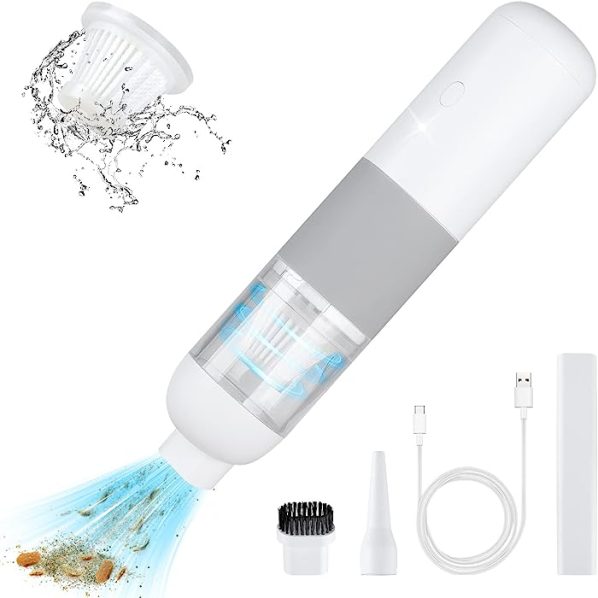 BNEHHOV Aspiradora de Coche 8500Pa Aspirador de Mano Potente Aspiradoras con Cable Coche DC 12V Uso Seco y Húmedo con Filtro de Acero Inoxidable