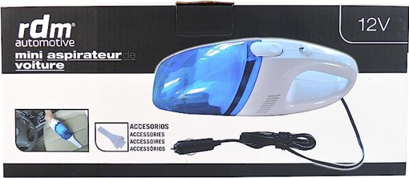 Goodyear Aspirador para Coche con Cable de 12V y Cable de 4 Metros sin Bolsa, Potencia 90w