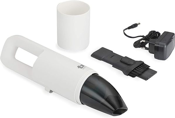 HIULLEN Mini Aspiradora de Mano sin Cable, Aspirador de Coche, Aspiradora Portátil Inalámbrica con 4 boquillas y Cable de Carga USB, para Coche, hogar y Limpieza(Gris)