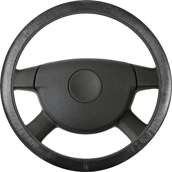 SODIAL(R) DIY Fundas para volante con Agujas e hilo Color Negro