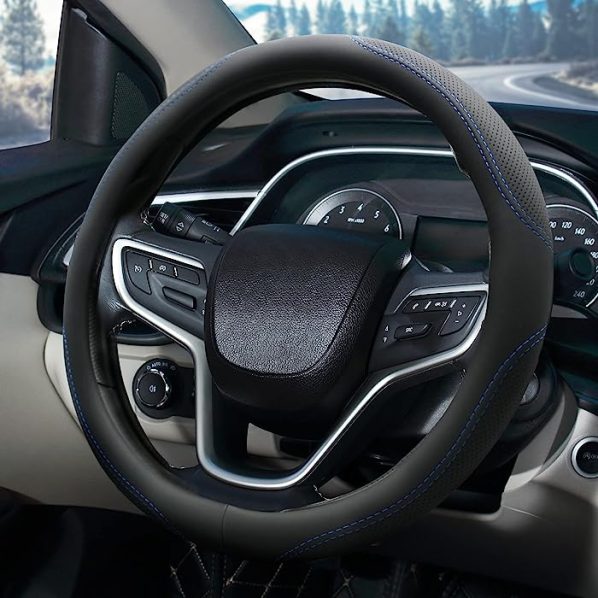 SEG Direct Funda Volante Coche Cubierta del Volante del de Cuero de Microfibra con Diseño De Mandala para Mujeres Y Niñas